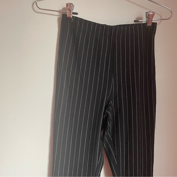 Y2K Black Flared Pinstripe Pants XS - Picture 3 of 5